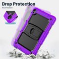thumbnail image 4 of FJLBDE Case for Lenovo Tab M10 3rd Gen 10.1 inch 2022, Rugged Shockproof Tablet Cases Cover with Kickstand Shoulder Strap, Purple, 4 of 7