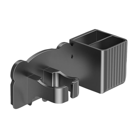 Hiroekza No-Drill Bathroom Sink Caddy with Hair Dryer Holder Plastic Wall Mounted Storage Rack for Bathroom Accessories Black