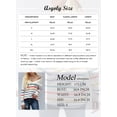 thumbnail image 5 of Asyoly Women’s Striped Knit Pullover Sweater V Neck Long Sleeve Casual Knitwear Cute Jumper Loose Tops, 5 of 6