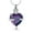 Purple, variant on Personalized Engrave Crystal Heart Cremation Pendant Small Urns For Ashes Keepsake Urn Necklace