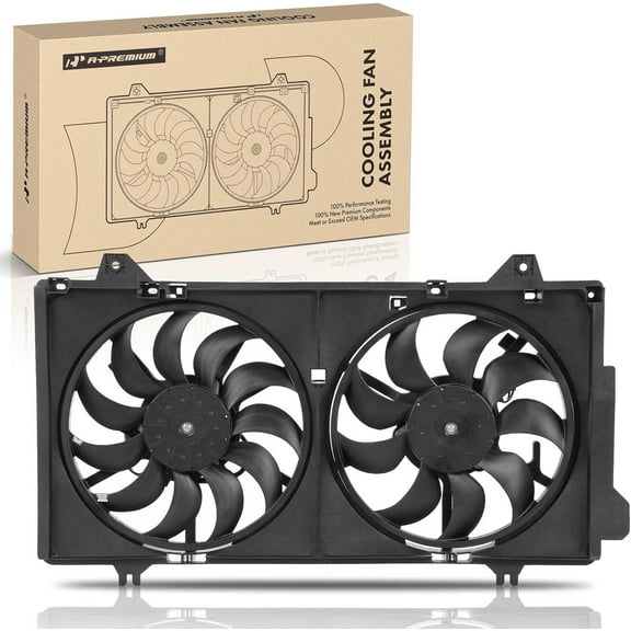 A-Premium Engine Radiator Cooling Fan Assembly Compatible with Mazda 6 2014-2020, L4 2.5L, Replace# PE1115210, PE1115150