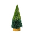 thumbnail image 1 of Under 10 Desktop Ornament Miniature Christmas Tree Mini Sisal Trees with Wood Base Artificial Snow Frost Trees with Glitter Powder Trees Artificial Sisal Snow Frost Trees, 1 of 4