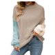 thumbnail image 2 of Puntoco suéter mujer de talla grande Casual cuello redondo holgada con estampado manga larga tops suéter mujer blusa liquidación de Navidad Puntoco Puntoco-1597, 2 of 7