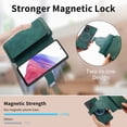 thumbnail image 5 of Feishell For Samsung Galaxy Note 20 Ultra Wallet [Support Magsafe Charger] Magnetic Detachable Flip Leather Phone Case with Card Slots[RFID Blocking], Zipper Bag, Kick-Stand, Green, 5 of 13