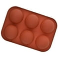 thumbnail image 4 of Pinkiou Hot Chocolate Bomb Mold Cocoa Sphere Silicone Mold Circle Semi Sphere Silicone Mold for Baking, Cake, Jelly, Candy, 6 Holes, 3 Packs, 4 of 7