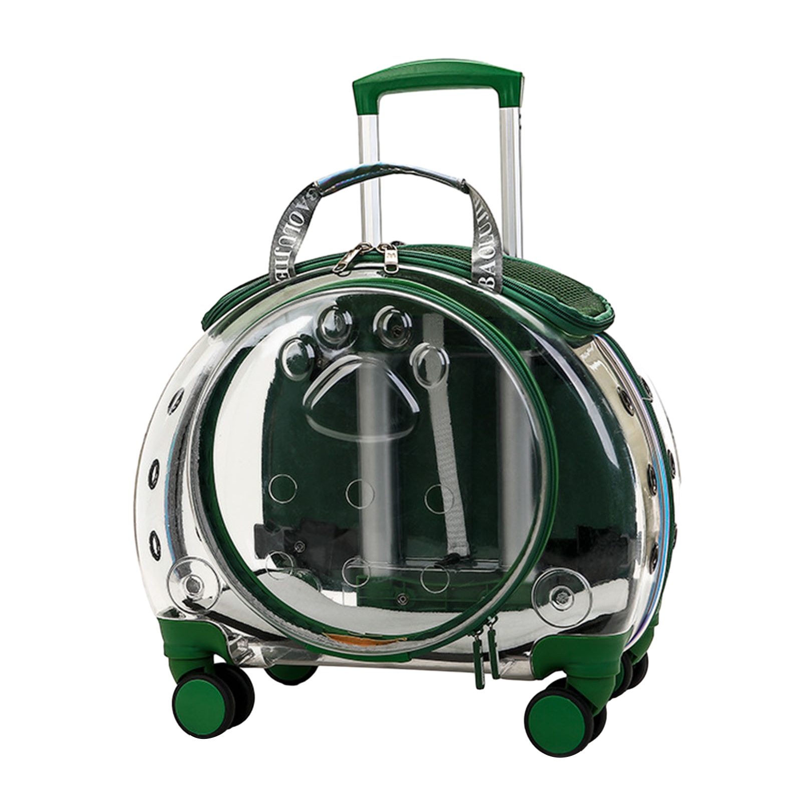 Thehsnt Pet Travel Carrier with Ventilation - Quiet Wheeled Backpack for Cats & Dogs