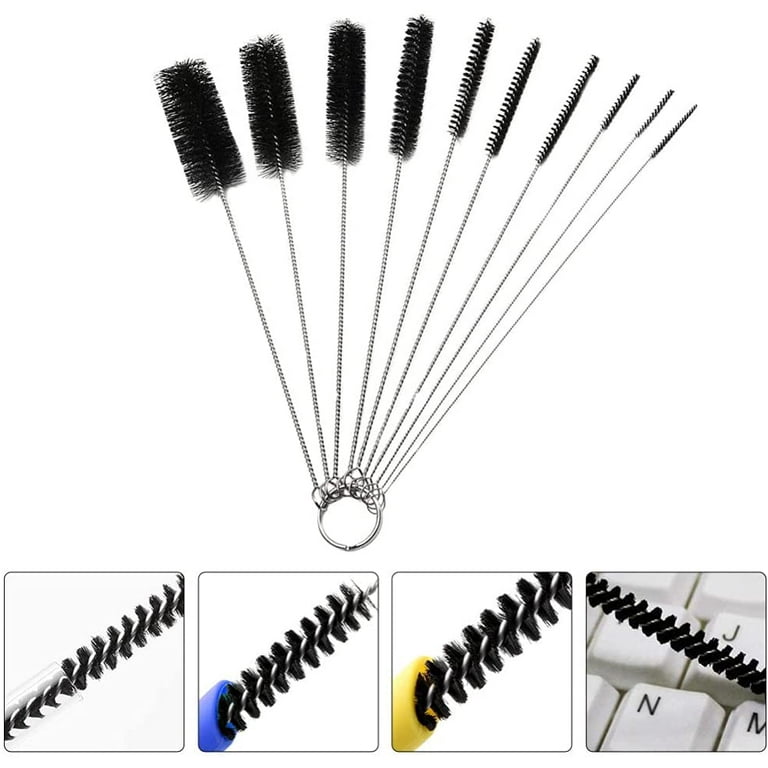 Kiemeu Metal Straw Cleaner Brush Set,Water Bottle Straw Brush Cleaner,Wire  Pipe Cleaner Brush Set