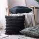 thumbnail image 5 of Dinheiro Juego de 2 fundas de almohada decorativas bohemias de lino a rayas con patrón jacquard, fundas de cojín para sofá, sala de estar, dormitorio, 5 of 5