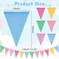 thumbnail image 4 of Pennant Banner Flags Pastel - Colorful Triangle Banners for Birthday Easter Classroom School Carnival Garland Outdoor Burlap Bunting Party Decorations 4 Strings, 4 of 8