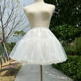 thumbnail image 4 of Multilayered Tulle Crinoline Petticoat for Women Girls Tutus Skirts Elastic Waist Underskirt Half Slips for Under Dress, 4 of 8