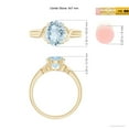 thumbnail image 5 of Angara Natural 1.5 Ct. Aquamarine Solitaire Ring in 14K Yellow Gold for Women (Ring Size: 11.5), 5 of 10