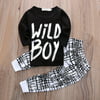 Newborn Baby Girls Boys Short Sleeve Tops T-shirt+Pants 2PCS Outfits Set Clothes