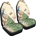 thumbnail image 3 of FOR U DESIGNS Peacock Butterfly Pattern Car Seat Covers Elastic Auto Cushion Cover Car Interior Decoration Bucket Seat Cover, Suv Truck Seat Cover Universal Fit, Pack of 2, 3 of 7