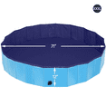 thumbnail image 3 of Alden Design Foldable Indoor/Outdoor Pet Swimming Pool, Bath Tub, Wading Pool for Dogs and Cat, Blue, XXXL, 71", 3 of 8