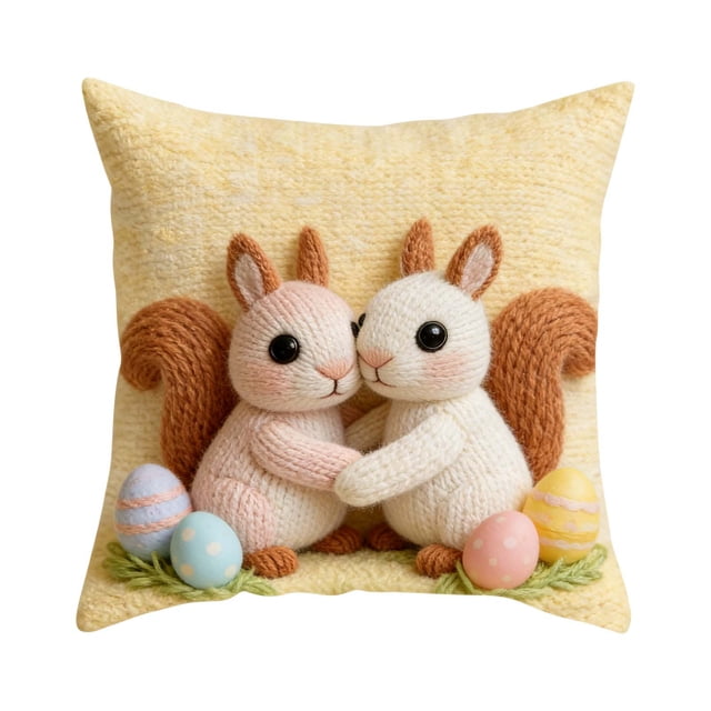Sofa Cushion Covers Easter Home Decor Super Soft Printed Pillowcase 45X45 Cm without Insert for Living Room