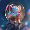 thumbnail image 1 of Diamond Painting 5D DIY Full Round Drill Pig Kit Arte Decoración del hogar (A2662) FLhrweasw Nuevo, 1 of 9