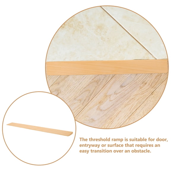 MIPCASE Wood Threshold Ramp for Home Brown Sturdy and Durable Design Fits Doors and Robots 1.2 x 0.8 inches