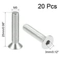 thumbnail image 2 of Unique Bargains Vis de Machine à Tête Plate M5x25mm Vis Hexagonale Intérieure Boulons de Fixation en Acier Inoxydable 304 20 Pcs, 2 of 4