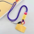 thumbnail image 2 of pitrice Universal Mobile Phone Lanyard Adjustable Detachable Neck Hanging Rope Microfiber Reusable Anti-lost Strap for Climbing Purple Yellow Long, 2 of 7