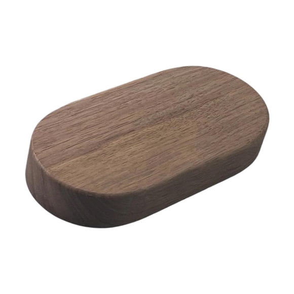 Base de madera para exhibición de obras de arte, material de bricolaje, ovalado, multiusos para colecciones, bricolaje Marrón oscuro L