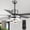 Chrome, variant on Cusp Barn 52" Chandelier Ceiling Fans with Lights Modern DIY Shape Ceiling Fan DC Silent Motor LED Ceiling Light for Bedroom