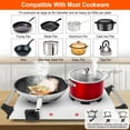 thumbnail image 4 of TeqHome Electric Countertop Stove Double Burner Hot Plate 2000W Portable Coil Heating Hot Plate for Cooking Electric Stove Topwith 5 Temperature Adjustments Portable Handles Black, 4 of 12