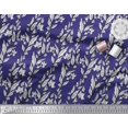 thumbnail image 2 of Soimoi Rayon Fabric Leaves & Floral Block Printed Fabric 1 Yard 42 Inch Wide, 2 of 3