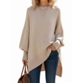 thumbnail image 2 of Women'S Oversized Sweaters Winter Long Sleeve Casual Tops Mock Neck Loose Fit Knit Pullover Color M, 2 of 9
