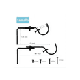 thumbnail image 3 of Soporte Set 3 Cortinero Para Pared Ajustable Gancho Negro, 3 of 5