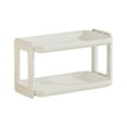 thumbnail image 2 of 2-Tier Bathroom Countertop Organizer Vanity Tray Cosmetic & Makeup Storage Kitchen Spice Rack Standing Shelf（White）, 2 of 6