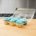 thumbnail image 2 of Bits N Things Cupcake / Muffin Container 6 Compartment High Dome Hinged OPS Plastic (40 Count), 2 of 5
