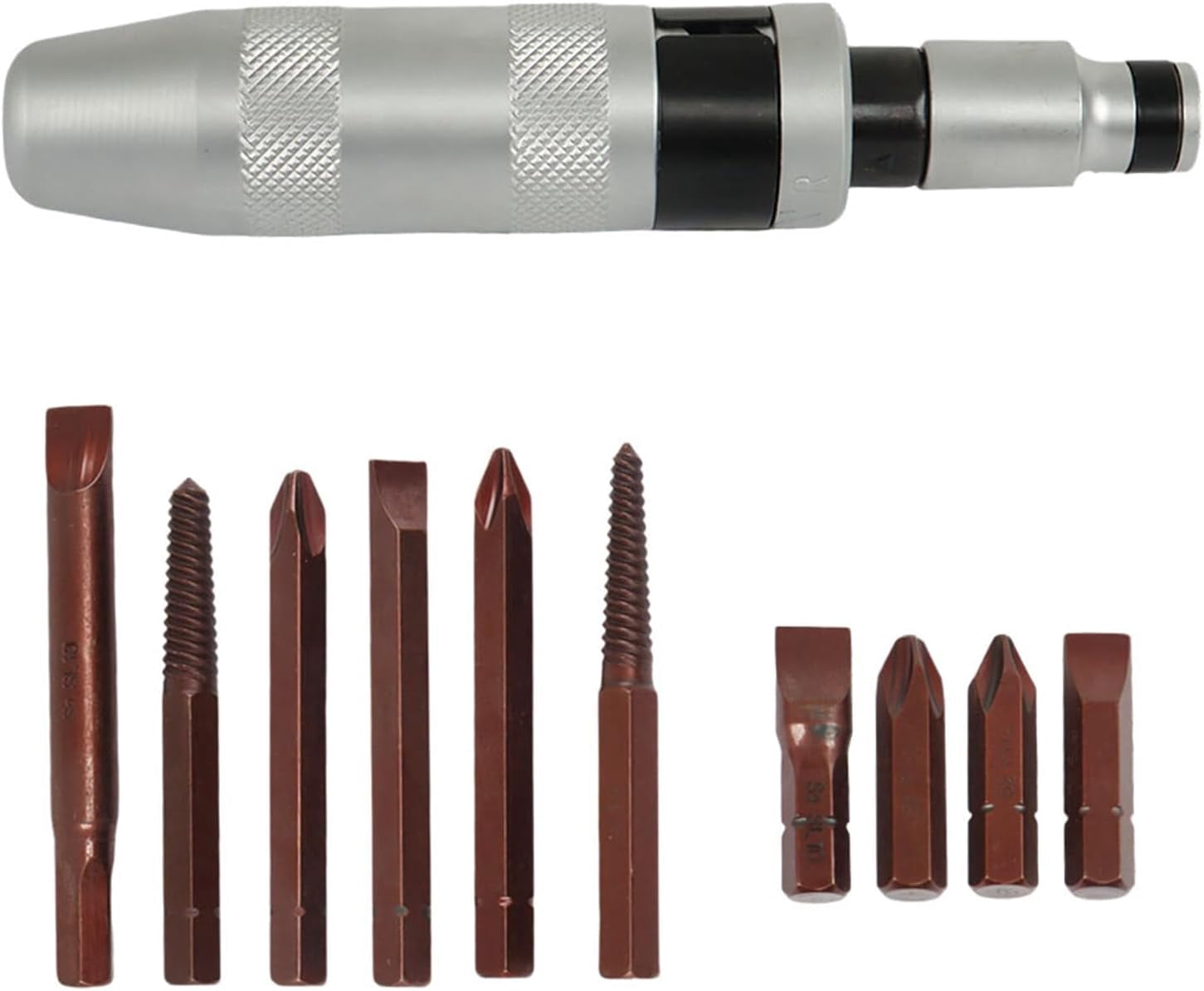 findmall 12 Pieces 1/2 Inch Heavy Duty Drive Hand Impact Screwdriver Screwdriver Remover Tightening Tool Set Manual Reversing Impact Screwdriver