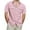Pink, variant on lmcalzta Plus Size Mens Short Sleeve Dress Shirts Button down Cotton Linen Summer Beach Tshirts,M-5XL