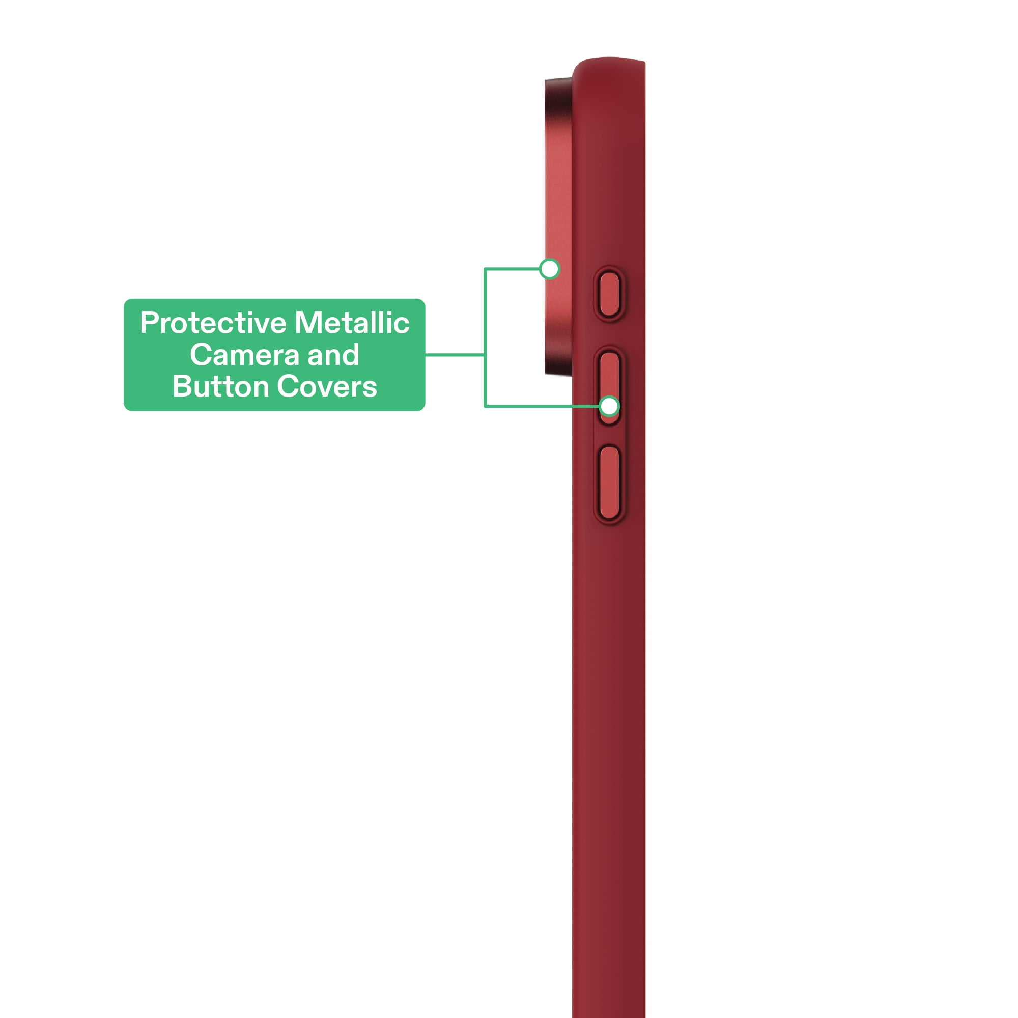 onn Soft Touch Phone Case for iPhone 18 Pro Max / 17 Pro Max, MagSafe Compatible - Deep Red