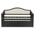 thumbnail image 6 of Black Upholstered Twin Daybed with Trundle & 2 Storage Drawers, 6 of 9