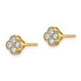 thumbnail image 2 of 1/2 Ct Lab Created Diamond Bloom Floral Earrings in 14K Yellow Gold Plated, 2 of 2