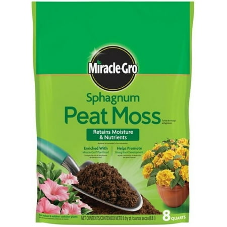 Miracle-Gro 85278430 Sphagnum Peat Moss 8qt