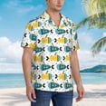 thumbnail image 3 of Fuzoiu Funny Boats Print Hawaiian Shirt for Men, Summer Beach Casual Short Sleeve Button Down Shirts, Men’s Beach Summer Shirts with Pocket,Medium, 3 of 7