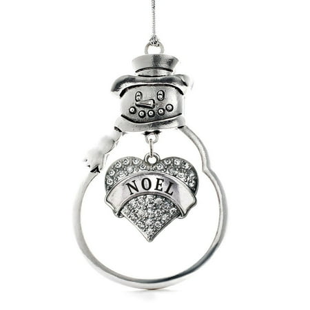 Noel Snowman - Noel Pave Heart Snowman Holiday Ornament
