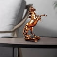 thumbnail image 3 of Estatua de caballo de pie, escultura de estatuilla de resina moderna, adorno de caballo para decoración de gabinete de mesa, colección de regalos de Dorado Macarena Estatua de caballo de pie, 3 of 8