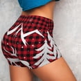 thumbnail image 4 of Xecao Christmas Buffalo Plaid Print Workout Shorts for Women Soft Smooth Gym Yoga Scrunch Active Tennis Workout Running Shorts, 4 of 9