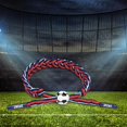 thumbnail image 4 of de cuerda Brazaletes de fútbol Hombres Mujeres s de fútbol rojo Hugo Pulsera trenzada, 4 of 8