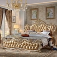 thumbnail image 4 of Wood Fancy Bed Frames Queen Mattress Headboard Master Bedroom Twin King Size Bed Modern Luxury Cama Matrimonial Hotel Furniture My Lux Decor Round, 4 of 20