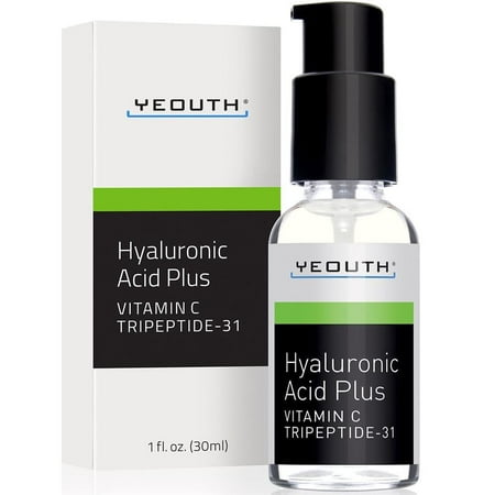 YEOUTH Best Anti Aging Vitamin C Serum with Hyaluronic Acid & Tripeptide 31 Trumps ALL Others. Maximum Percentage Vitamin-C Topical Vit C Can Make Your Face Look Ten Years Younger! 100% (The Best Anti Aging Products 2019)