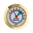 thumbnail image 1 of Higrómetro analógico de vidrio redondo para importadores de Metal de calidad para humidificador de puros dorado para accesorios TUNC Sencillez, 1 of 5