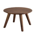 thumbnail image 2 of Walker Edison 30" Table Basse Ronde en Bois d'Acacia Massif en Brun Foncé, 2 of 5