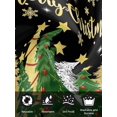 thumbnail image 7 of Black Green Christmas Cloth Napkins Set of 6 Reusable Dinner Napkins, Xmas Tree Stars Snowflake Winter Cocktail Napkin Washable Table Napkins for Wedding/Holiday Party/Baby Shower 20"x20", 7 of 7