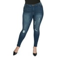 thumbnail image 5 of MeMoi Distressed Bamboo Blend Denim Jeggings - Womens - Female, 5 of 10