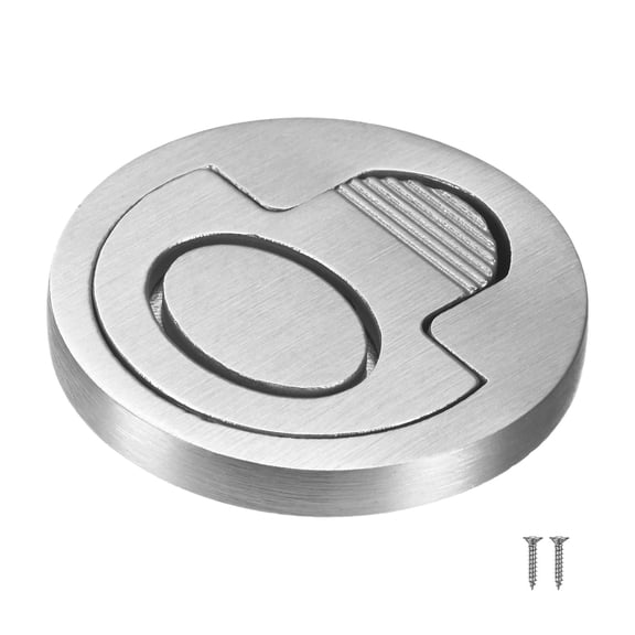 Uxcell 1-Pack Flush Ring Pull, 2.56 x 1.18 Inch Stainless Steel Hidden Recessed Handle with Screws