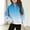 Blue, variant on SGFCWSX Girls Fleece Sweatshirt Thermal Zipper Sweatshirts Kids Gradient Pullover Mint Green Size 7 Years